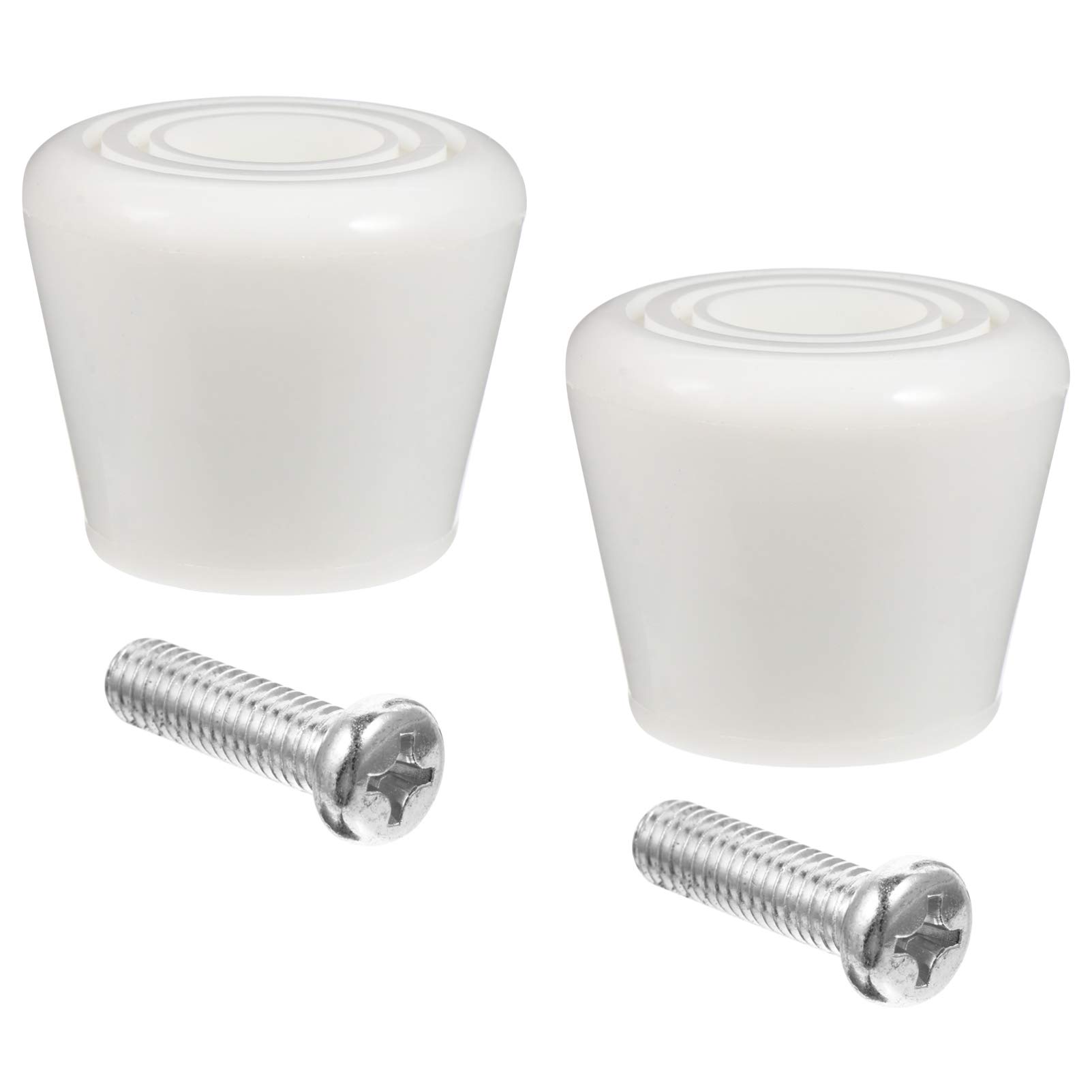 IMIKEYA 4pcs White Rubber Roller Skate Toe Stoppers with Screws Rubber Compound Roller Quad Skate Toe Stops Roller Jam Plugs