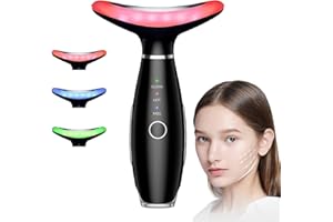 MOSNAMI 3 Color Facial Massager for Face and Neck, Face Massager Tool Beauty Device with 3 Massage Modes, Portable Face culpting Tool for Skin Care, Black