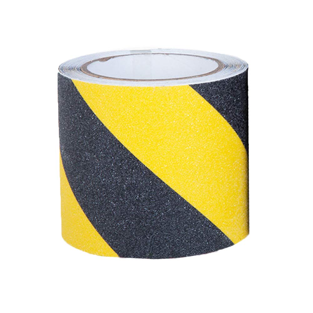 Anti Slip Traction Tape - Best Grip, Friction, Abrasive Adhesive for Stairs, Safety, Tread Step, Indoor, 6 Inch x 15 Foot- Outdoor (6'', yellow+black)