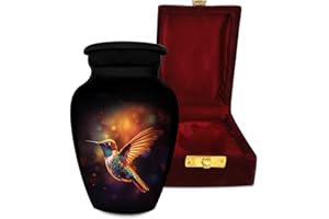 HONORARY MEMORIALS Honorary Memorial Urn - Urns for Human Ashes Adult - Hummingbird Memorial Urns for Human Ashes - Decorative Urns - Cremation Urn for Adult Ashes - Small Keepsake