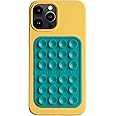 OCTOBUDDY Classic - Silicone Suction Phone Case Adhesive Mount - Hands-Free, Strong Grip Holder for Selfies & Videos - iPhone & Android Compatible - 2.25″ x 3.25″, Turquoise