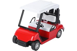 NOLITOY Die-cast Model Metal Golf Cart Model, Pull Back Action Golf Cart, Mini 1:20 Scale Golfcart Vehicle for Home Decor Golf Party Favor