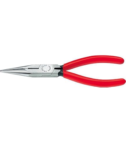 Knipex 26 12 200 SB Stork Beak Pliers – 7.87” Long Nose Pliers With Soft Multi-Component Grips, Black Atramentized Finish, Blister Packaging