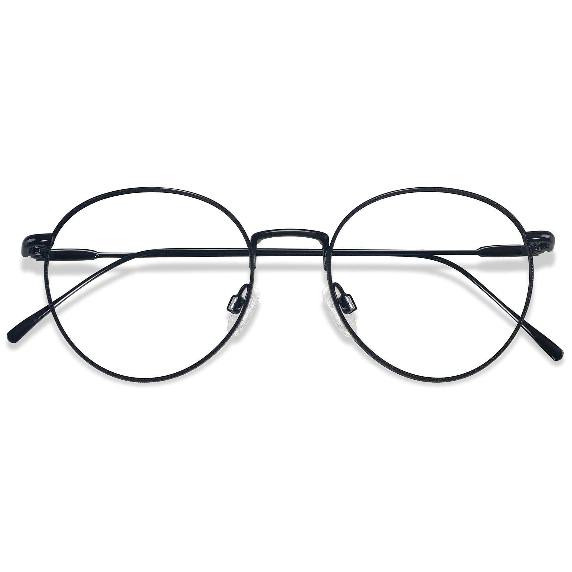 Photo 1 of ANDWOOD Blue Light Blocking Glasses Women Men Computer Small Face Clear Bluelight Blocker Metal Frame Round Black