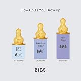 BIBS Plastic Baby Bottle 270 ml 2-Pack Natural Rubber Latex Teat Blush view 3