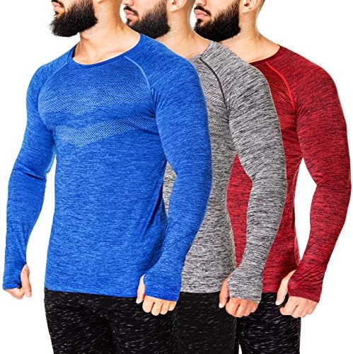 Kamo Fitness Long Sleeve Activewear T-Shirt for Men with Fast Drying and Moisture Transport