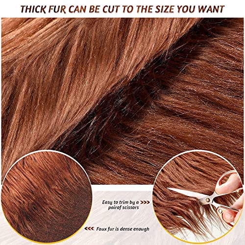 Shaggy Plush Fur Fabric Christmas Craft Fur 10 X 20inch Fuzzy Fabric Sewing Furs Cuts For DIY Crafts Halloween Winter Costume Decoration Rug Mat(White - View #8