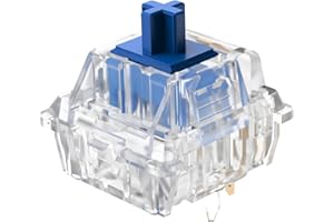 DUROCK Silent Linear Switches, Classic Blue Stem 5 Pins Silent Linear Switch, Pre-lubed MX Silent Keyboard Switches Dolphin 62g, 90pcs