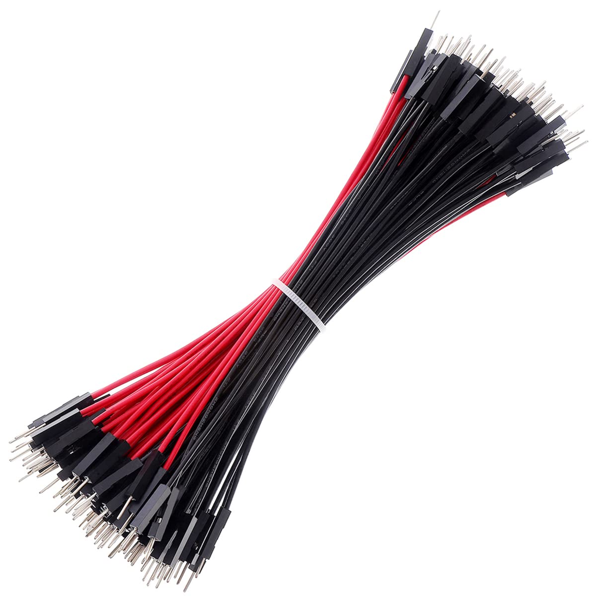 Breadboard Jumper Wires 20AWG, Bestlus Exclusives Male to Male Jumper Wires 6''/15CM Pack of 120 Square Head 0.1'' (15CM / 6'', M/M, Red x 60 pieces Black x 60 pieces)