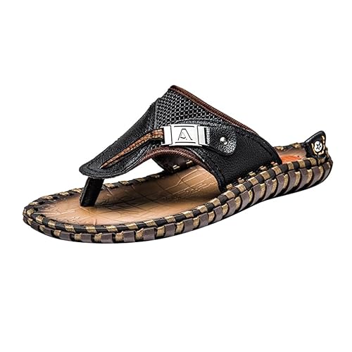 mens leather flip flops uk