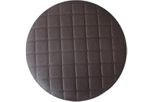 Levoberg Round Stool Cushion Faux Leather Barstool Chair Cover with Elastic 13inch Brown Lattice