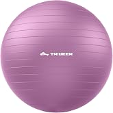 Trideer Yoga Ball for Exercise, Pregnancy, Exercise Ball, Pump Included | Wide Range of Sizes &amp; Colors,Versatile for Multiple Activities,Non-Slip Frosted Surface,Quick Inflation with Pump Included