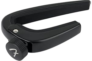 Fender Player Guitar Capo for Acoustic and Electric Guitars, Adjustable Tension, Black
