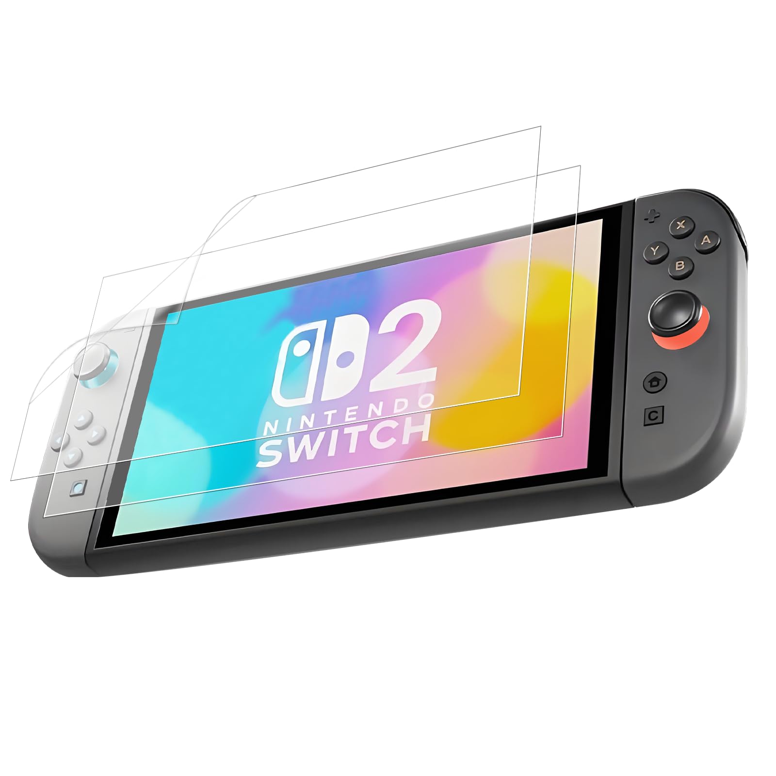 IRUYO FL 2-Pack Anti Reflective Screen Protector for Nintendo Switch 2 [7.9 Inch] – Ultra-Clear, Blue Light Blocking, Scratch Resistant, PET Switch 2 Screen Protector