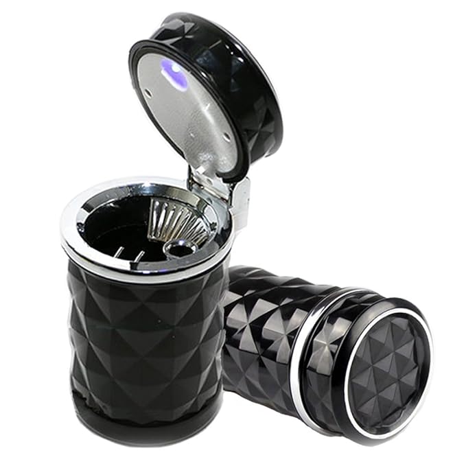 Big Ant Aschenbecher Auto Handliche Aschenbecher mit blauer LED-Licht, Auto Aschenbecher Zigarette Aschenbecher für Auto,Haus