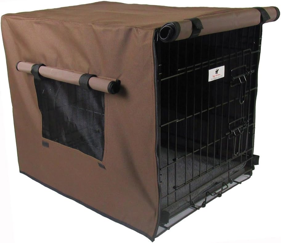 Settledown Waterproof Dog Crate Cover, 36-Inch, Bronze