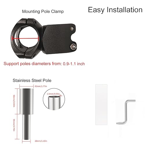 Starlink Mini Mount - Adjustable Clamp & 11" Magic Arm For RV Ladder, Truck Roof Rack, Yacht Railings