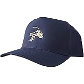 Turtle Logo | Navy Blue Hat | 5-Panel Mid Profile Baseball Cap | Embroidered Logo | Adjustable Hook & Loop