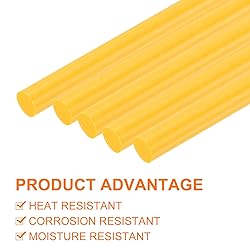 uxcell 5 Pcs Plastic Rods 21 x 500mm Round Solid