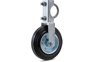 VIVIDA Gate Wheels for Metal Tube Gate, 6" Support Wheel with 1-5/8" Thru 2" Frames, Heavy Duty Farm Caster for Swing Chain Link Fence, 1 PCS