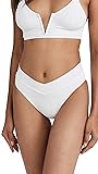L*Space LSpace Women's Court Bitsy Bottoms, White, XL