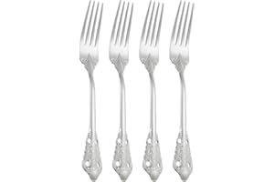 uxcell 4 Pcs Salad Forks, 6.5 Inches Stainless Steel Dessert Forks, Mirror Polished, Dishwasher Safe, Tiny Forks for Small De