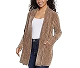 Orvis Womens Cardigan Sweater Chenille Pockets Soft