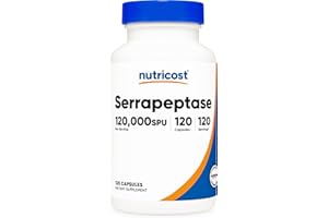 Nutricost Serrapeptase 120,000 SPU, 120 Capsules - Gluten Free, Non-GMO, and Vegetarian Friendly
