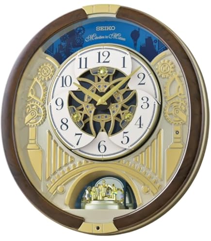 Amazon.com: SEIKO QXM362BRH 18 Melodies in Motion Rotating