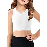 Haloumoning Girls Training Bra Athletic Sports Bra for Kids Racerback Dance Yoga Crop Tops 7-14 Years