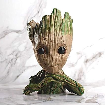 STLYZ Waiting Groot Pen Stand Pot Widely Used for Indoor and Outdoor Use | Bonsai and Succulent Pen Stand and Flower Plant Pot for Home and Office