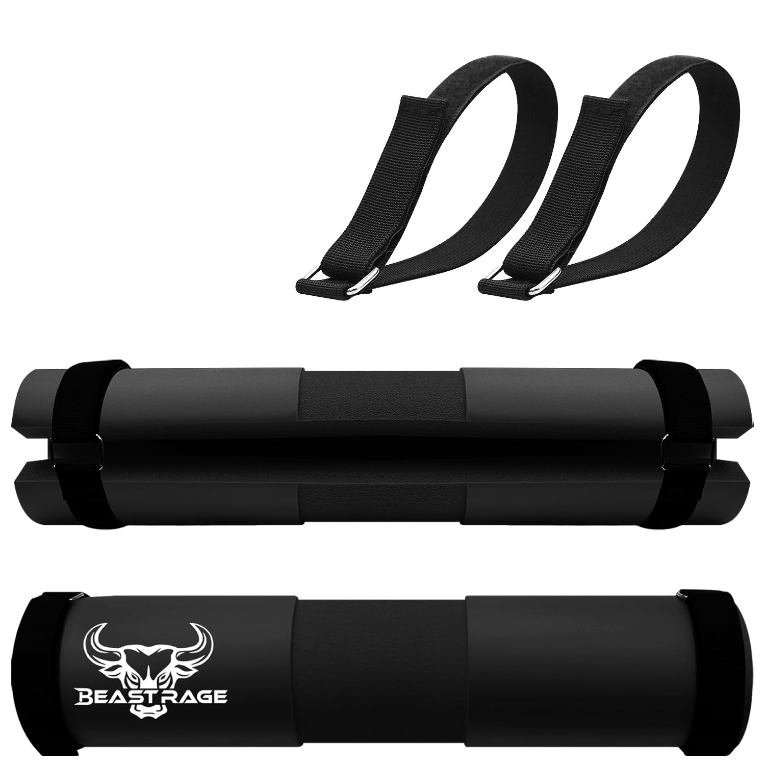 BEAST RAGE Barbell Squat Pad, Heavy Duty Thick Foam Padding for Neck, Shoulder and Back Support, Cushioned Foam Pad for Weighted Bar, Gym Fitness work out, Weightliing Squats (BLACK)