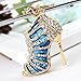 Crystal Rhinestone Diamante High Heel Shoe Decoration Chain for Phone Car Bag Key Ring keychain Charm Gift - Perfect for Women Ladies Girls' Phone Key Bag (Blue)