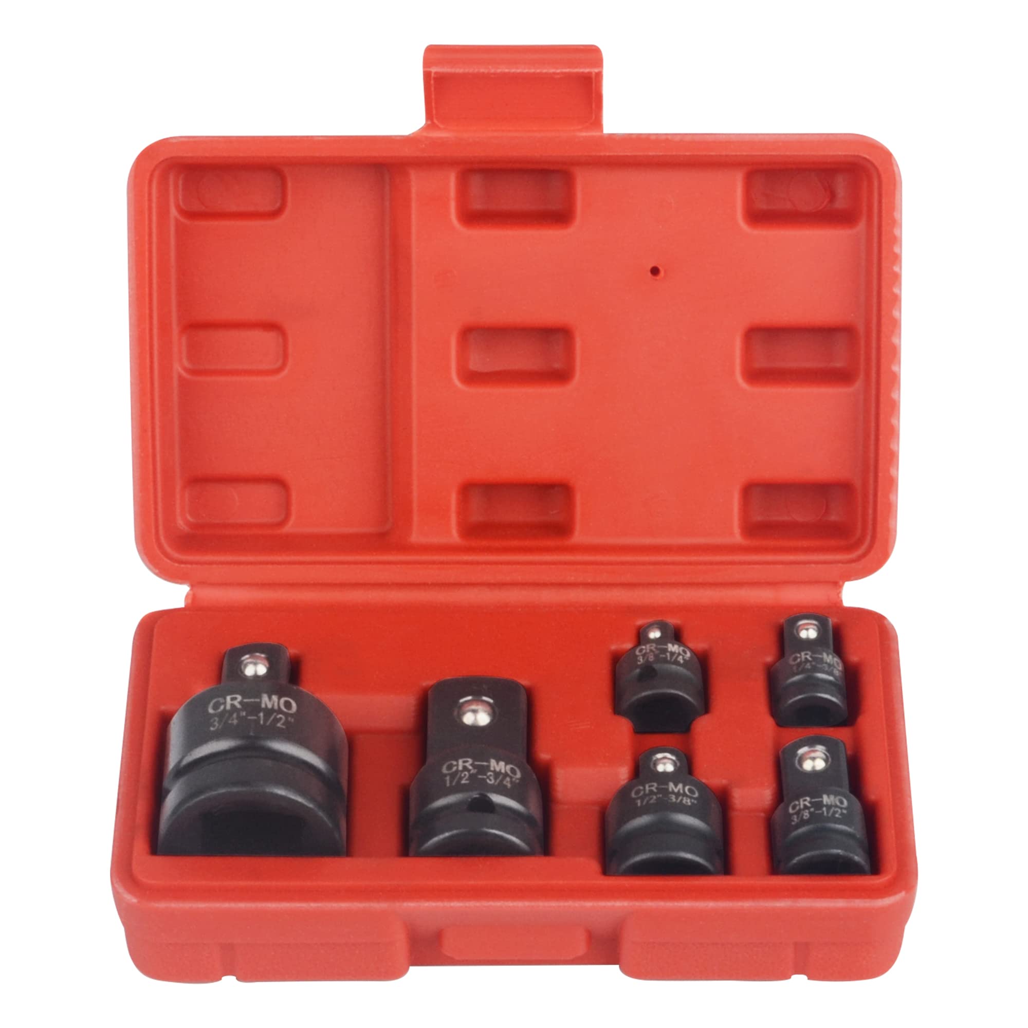 DAYUAN 6pcs Impact Socket Adapter Set, Chrome Molybdenum Steel Adaptor Reducer 1/4 3/8 1/2 3/4 Inch Square Drive Female to Male
