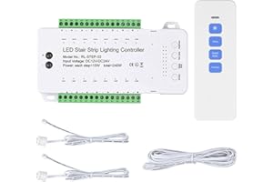Copgge 16 Channel 9 Modes LED Motion Sensor Stair Light Controller Automatic Stairway Ladder Light Controller Step Motion Sensor System Speed Brightness Adjustable (16 Channels with Control)