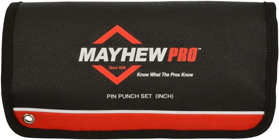 Mayhew Tools 62078 12-Piece Hardened Steel Pin Punch Set - - 