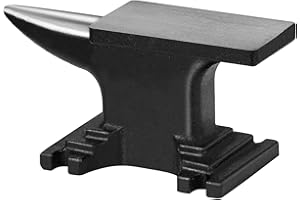 VEVOR Single Horn Anvil, 9 Lbs Cast Steel Anvil, High Hardness Rugged Round Horn Anvil Blacksmith, Compact Design and Stable Base, Forge Tools and Equipment, Metalsmith Tool for Bending and Shaping