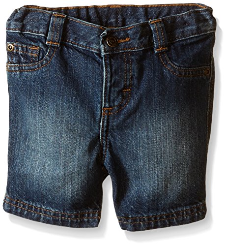 Wrangler Authentics Baby Infant Slim Straight 5-Pocket Short, Mid Blue, 18 Months