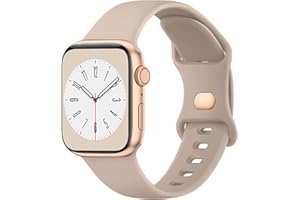 Liquid Silicone Bands Compatible with Apple Watch Band 38mm 40mm 41mm 42mm 44mm 45mm 49mm, Soft Waterproof Wristbands Sport S