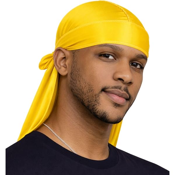 RAGBYB Men Silk Durag Long Straps Bandanas for Men Headwear Waves