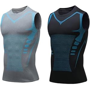 TWGONE Mens North Power Compression Shirt Slimming Shapewear Tummy Control Corset Fat Burning Sweat Compression Vest