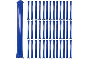 ROSEBB 40pcs Round headTeam Spirit Boom Sticks Thunder Sticks Cheering Sticks Team Spirit Plastic Cheerleading Spirit Stick Clapper Inflatable Noise Maker Sports Supply (Blue)