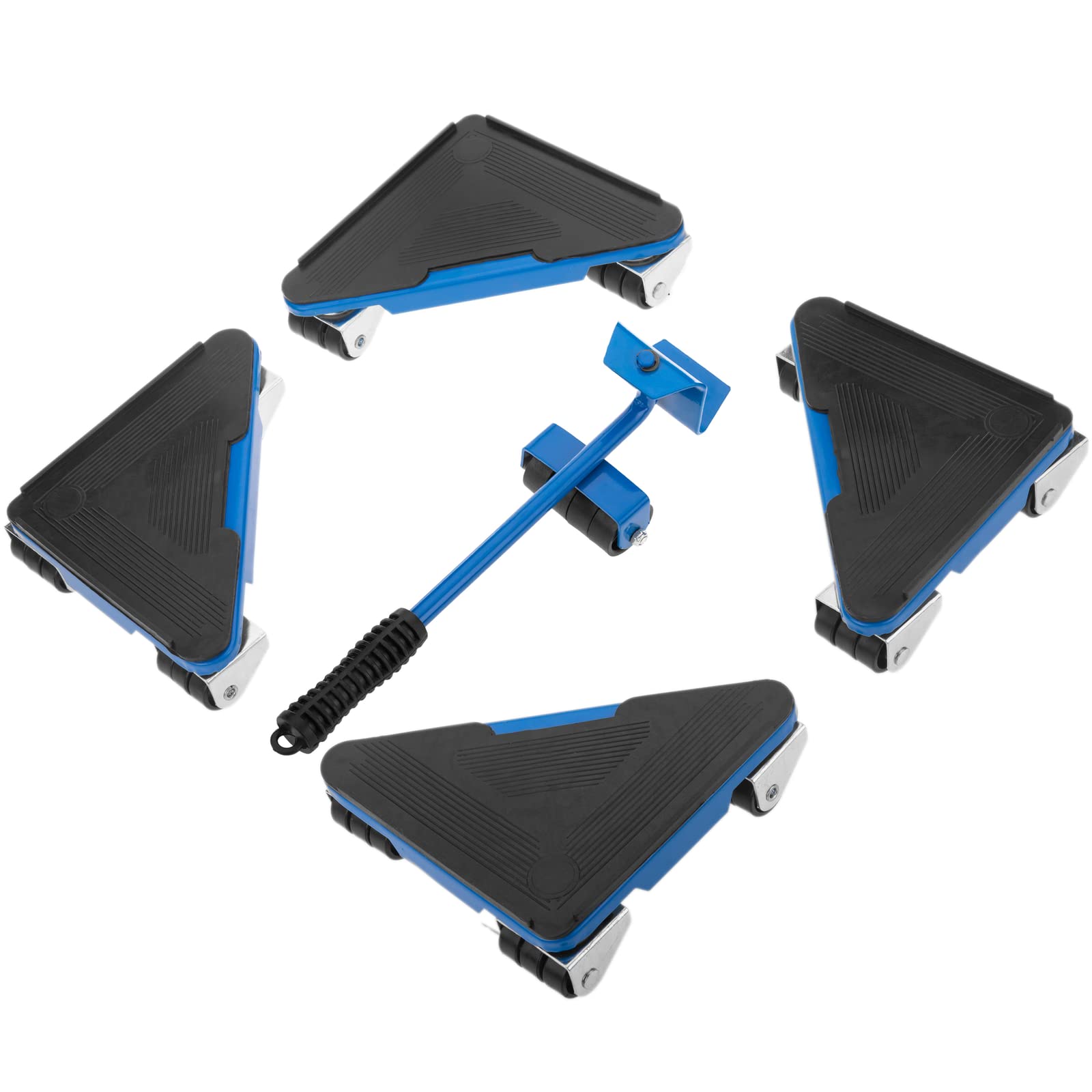 PrimeMatik - Furniture lift and transporter up to 300 Kg, set of 4 metal platforms with 360º swivel wheels and 1 lift