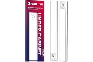 DIDISKY Under Cabinet Lighting, 3200mAh Rechargeable Motion Sensor Light Indoor, LED Battery Operated Cabinet Lights, Dimmable Closet Light, Wireless Under Counter Lights for Kitchen (2pack)