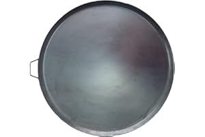 FIESTA BRANDS Comal Para Tortillas Grandes Redondo Para Estufas for Tortillas y Quesadilla Carbon Steel Heavy Duty Metal Handle (15.5 Inch)