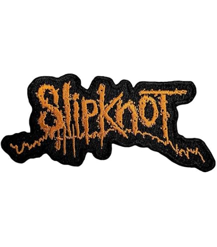 Patch Brodé Slipknot – Logo Goat Outline – Noir – Repassable – Taille Standard