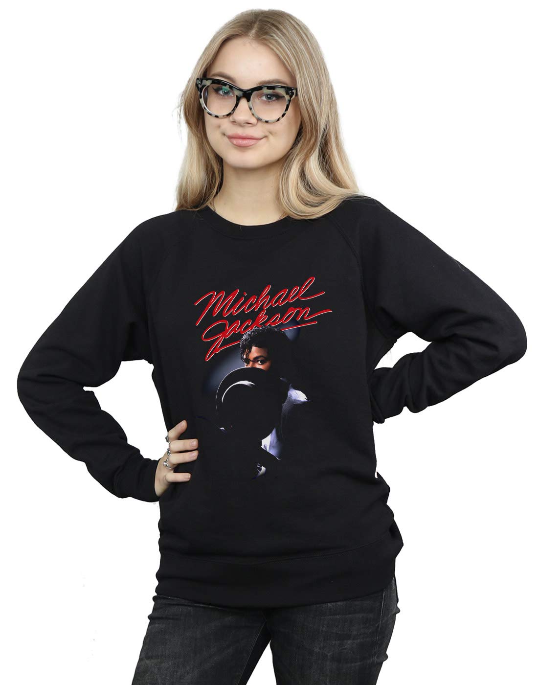 Michael Jackson Women's Hat Reveal Sweatshirt