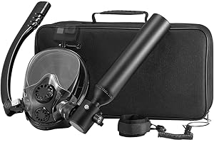 VEVOR Scuba Tank, 0.5L Portable Scuba Diving Tank, Diving Oxygen Cylinder Supports 5-10 Minutes Underwater Breathing, 98.43 ft Diving Depth, Lung Tank Kit with Snorkel Mask for Underwater Exploration