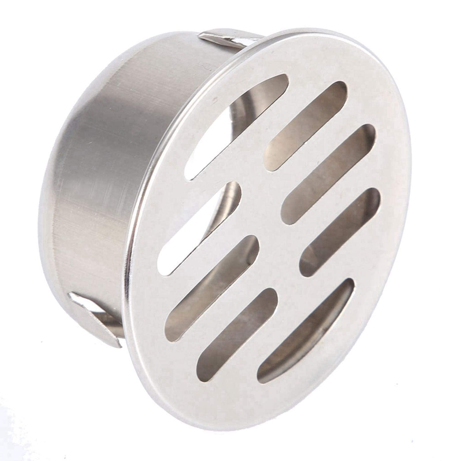 Floor Drain, Stainless Steel Balcony Anti-Blockage Floor Drain for Outdoor Yard Use (50 Flat Mouth)