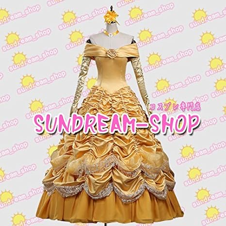 Amazon サイズ選択可 女性lサイズコスプレ衣装ディズニー美女と野獣 Beauty And The Beastベル Belle コスプレ 仮装 通販